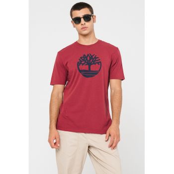 Tricou de bumbac cu logo Kennebec River Tree