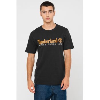 Tricou regular fit cu logo brodat