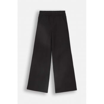 Coccodrillo pantaloni copii culoarea negru, neted, MYSTIC NATURE GIRL JUNIOR