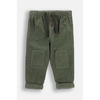 Coccodrillo pantaloni de trening pentru copii culoarea verde, neted, SMILE BOY NEWBORN