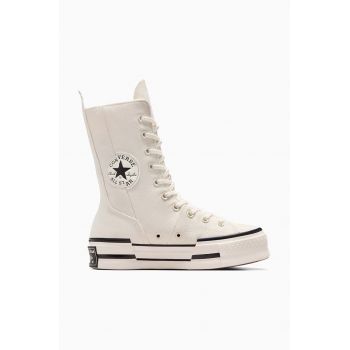 Converse tenisi Chuck 70 Plus Xhi femei, culoarea alb, A08261C