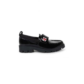 Dkny mocasini din piele pentru copii culoarea negru, D62081