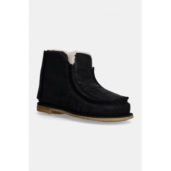 JW Anderson cizme de zapada din piele intoarsa Ankle Boot femei, culoarea negru, ANW43065A