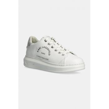 Karl Lagerfeld sneakers din piele KAPRI culoarea alb, KL62538F