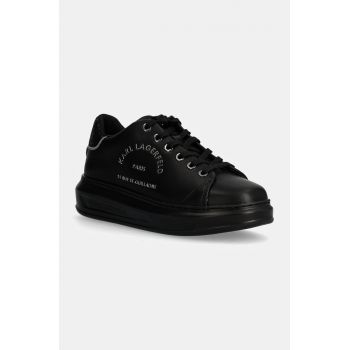 Karl Lagerfeld sneakers din piele KAPRI culoarea negru, KL62538F