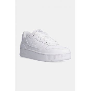 Lacoste sneakers din piele T-Clip Platform culoarea alb, 48SFA0046