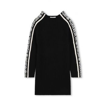 Marc Jacobs rochie din amestec de lână pentru copii culoarea negru, mini, drept, W60235