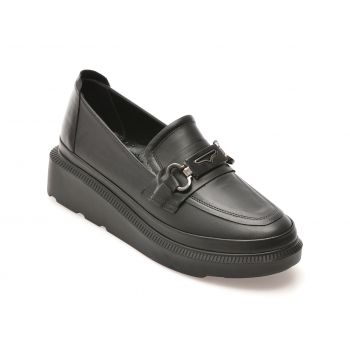 Mocasini casual GRYXX negri, 3831018, din piele naturala