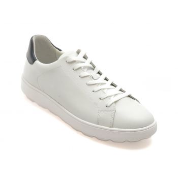 Pantofi casual GEOX albi, U45GPA, din piele naturala