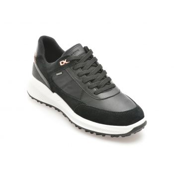 Pantofi casual GEOX negri, D36VRA, din piele naturala