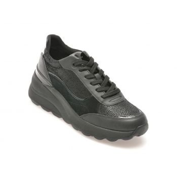 Pantofi casual GEOX negri, D45WAA, din piele naturala