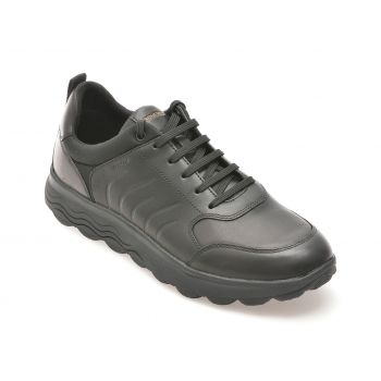 Pantofi casual GEOX negri, U46BYB, din piele naturala