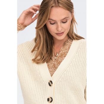 Cardigan din tricot gros cu maneci cazute Justy