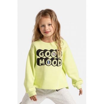 Coccodrillo bluza copii culoarea verde, cu imprimeu, CARTOONS GIRL KIDS