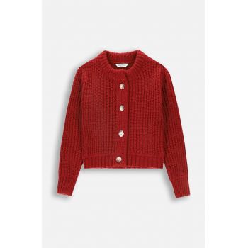 Coccodrillo cardigan copii culoarea bordo, RODEO GIRL JUNIOR