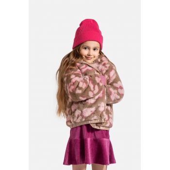 Coccodrillo geaca reversibila pentru copii culoarea bej, MYSTIC NATURE GIRL KIDS