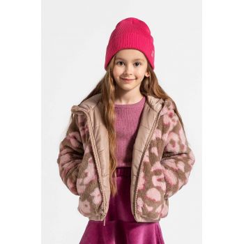 Coccodrillo geaca reversibila pentru copii culoarea bej, MYSTIC NATURE GIRL KIDS