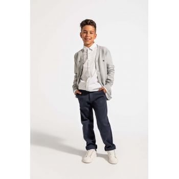 Coccodrillo pantaloni copii culoarea albastru marin, neted, BACK TO SCHOOL BOY