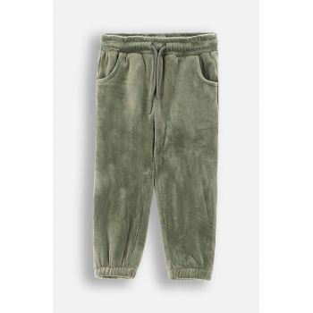 Coccodrillo pantaloni de trening pentru copii culoarea maro, neted, SMILE BOY NEWBORN