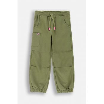 Coccodrillo pantaloni de trening pentru copii culoarea verde, neted, MYSTIC NATURE GIRL KIDS