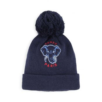 Kenzo Kids caciula din amestec de casmir pentru copii culoarea albastru marin, K60608