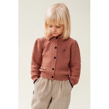 Liewood cardigan de lână pentru copii Jane Knit Cardigan culoarea roz, LW19163