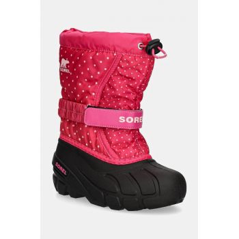 Sorel cizme de iarna copii CHILDRENS FLURRY BO culoarea roz, 2114092