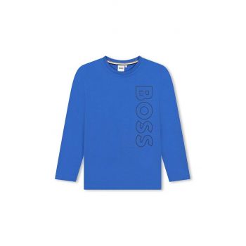 BOSS longsleeve din bumbac pentru copii cu imprimeu, J51208