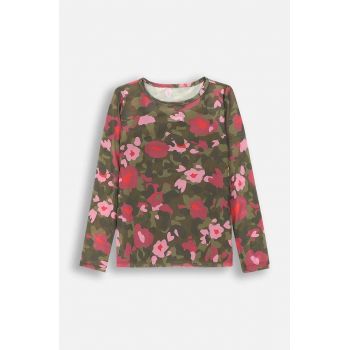 Coccodrillo longsleeve copii culoarea verde, MYSTIC NATURE GIRL JUNIOR