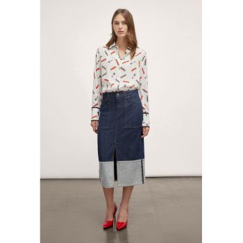 Fusta midi de denim