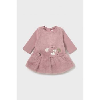 Mayoral Newborn rochie bebe culoarea roz, mini, evazati, 2890