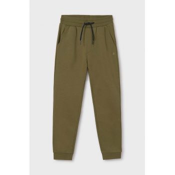 Mayoral pantaloni de trening pentru copii culoarea verde, neted, 705