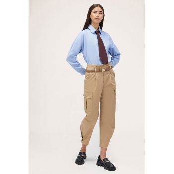 Pantaloni crop cargo