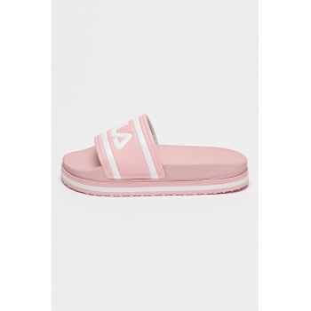 Papuci flatform cu imprimeu logo Morro Bay