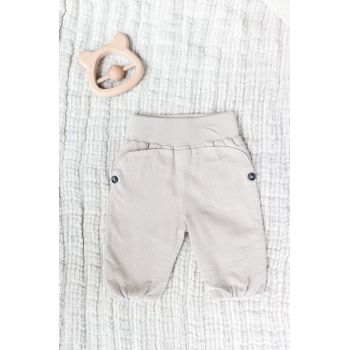 Tartine et Chocolat pantaloni de bumbac pentru copii culoarea bej, neted, TZ22060