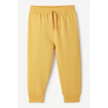 Pantaloni de trening din bumbac cu terminatii elastice