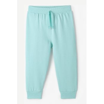 Pantaloni de trening din bumbac cu terminatii elastice