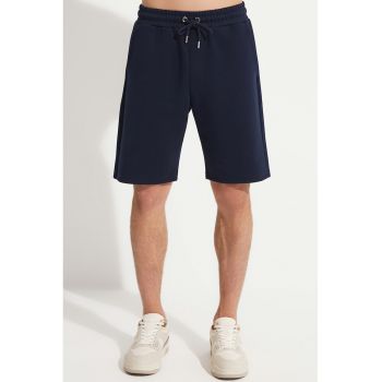 Pantaloni scurti din amestec de bumbac cu model uni