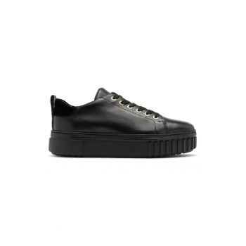 Pantofi flatform de piele