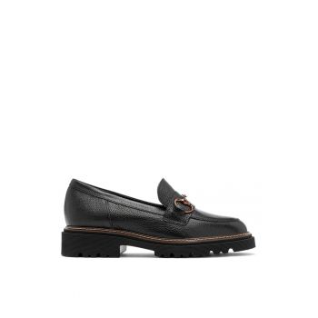 Pantofi loafer de piele cu aspect texturat