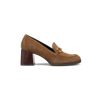 Pantofi loafer de piele intoarsa