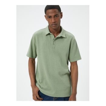 Tricou polo cu aspect texturat