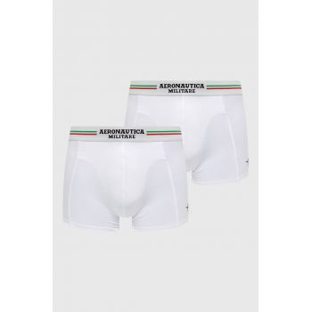 Aeronautica Militare Boxeri (2-pack) bărbați, culoarea alb