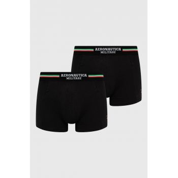 Aeronautica Militare Boxeri (2-pack) bărbați, culoarea negru