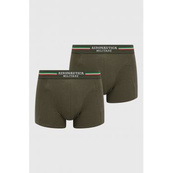 Aeronautica Militare Boxeri (2-pack) bărbați, culoarea verde