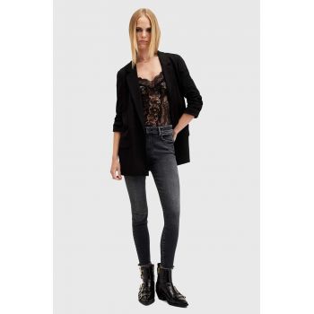 AllSaints blugi din bumbac MILLER PUSHUP JEAN culoarea negru, W052EB