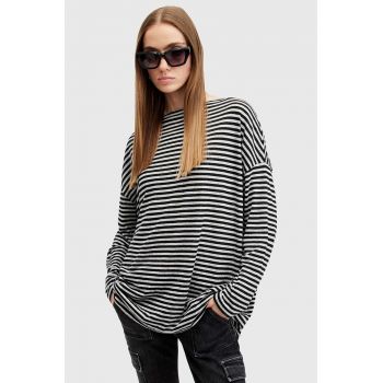 AllSaints bluza RITA STRIPE TEE femei, culoarea alb, modelator, W003JY