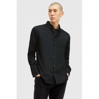 AllSaints camasa din bumbac HAWTHORNE LS SHIRT barbati, culoarea negru, cu guler clasic, slim, M150SB