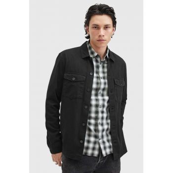 AllSaints camasa din bumbac SPOTTER LS SHIRT barbati, culoarea negru, cu guler clasic, slim, M154SB