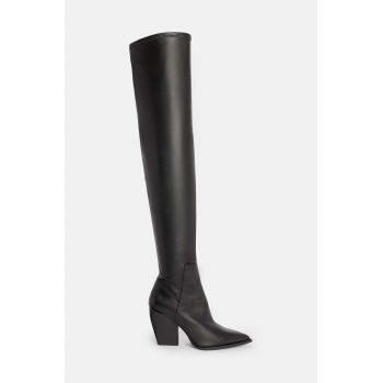 AllSaints cizme Lara Boot femei, culoarea negru, cu toc drept, W099FB